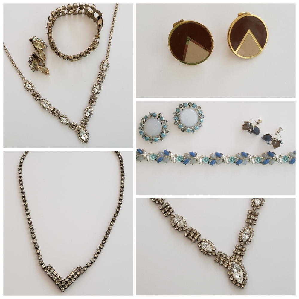 Vintage Retro Costume Jewelry earrings necklaces bracelets beads Mystery box